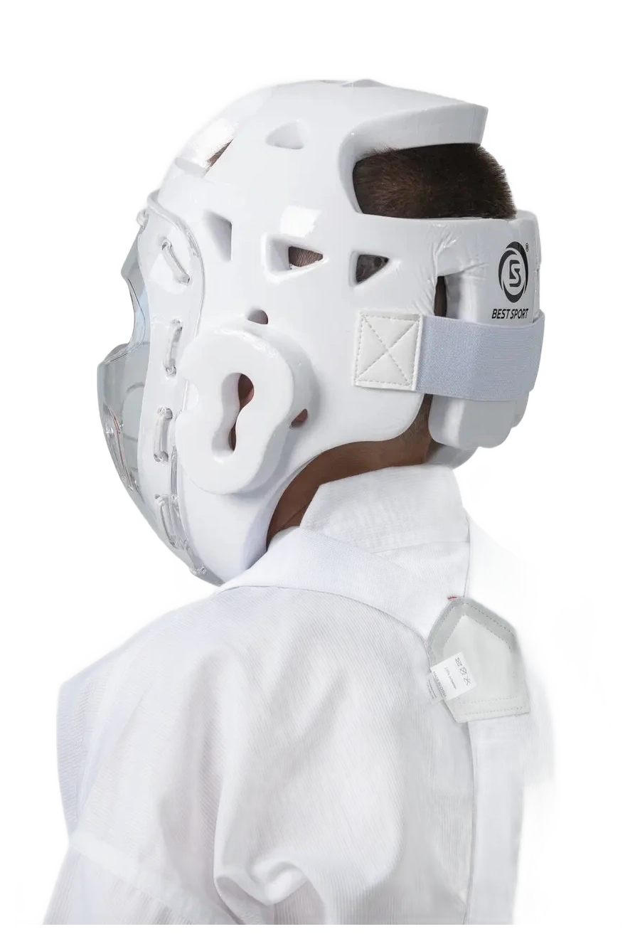 Helmet with plastic mask for karate 3